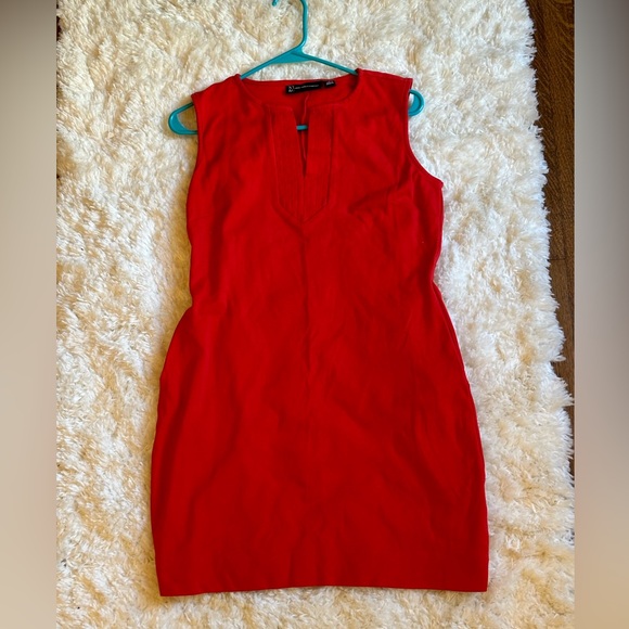 New York & Company Red Cotton Dress - Picture 2 of 6